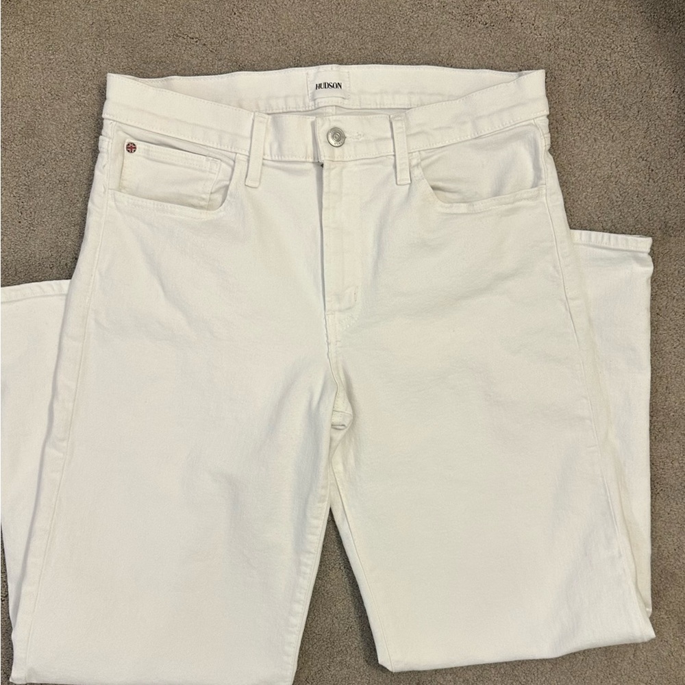 Hudson Rosalie White Wide Leg Jeans - Picture 5 of 6